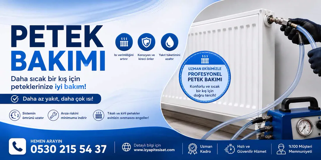 Petek bakımı yapılan kalorifer peteği